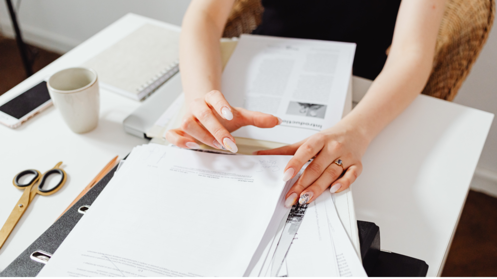girl handling all the paperwork