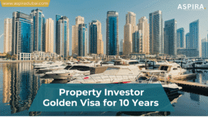 Dubai skyline – Property Investor Golden Visa for 10 years visual representation